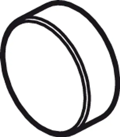 Gummikappe von Ideal Standard, runde Form mit zwei parallel verlaufenden Rillen, auf gerader Fläche platziert.